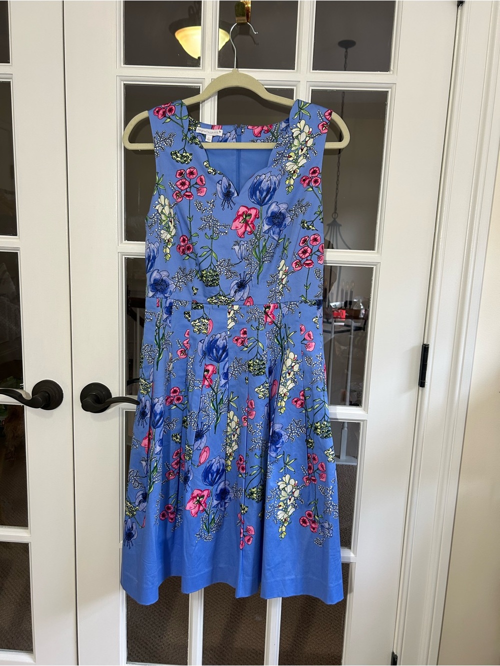 RSVP by Talbots Blue Floral Midi Dress